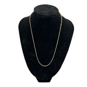 Gold Tone Chain Necklace 16in Tested Magnetic